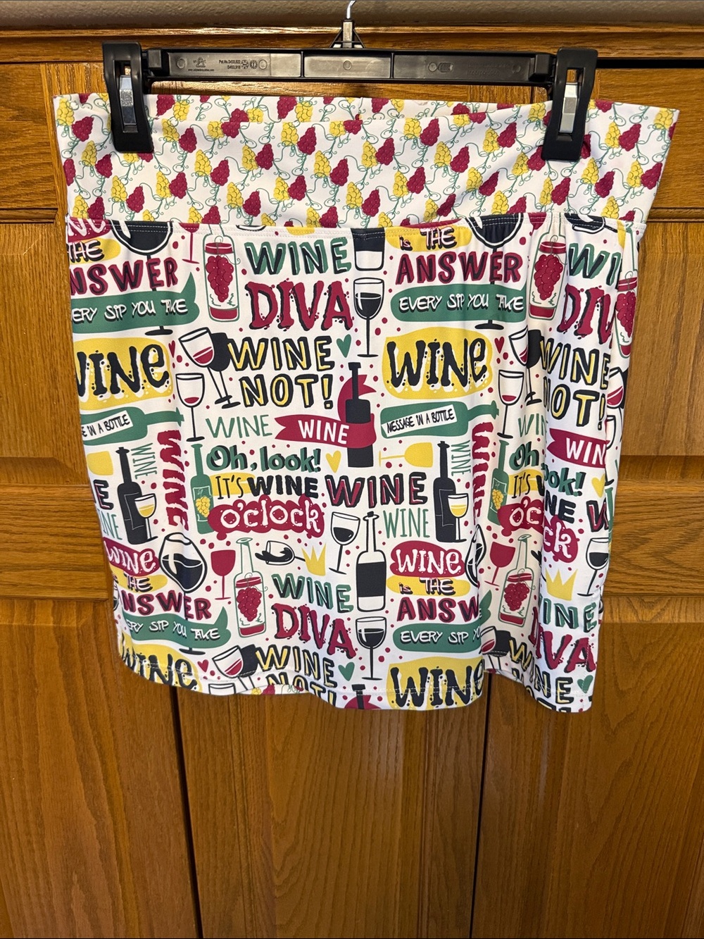 Skort Obsession Wine Not Golf Tennis Skort Skirt Womens Small Wine Diva- Large